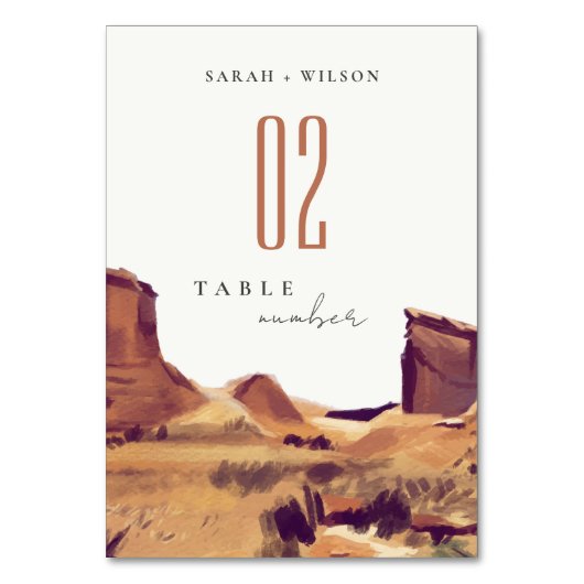 Rustic Boho Waterverf Woestijnlandschap Kaart (Voorkant)