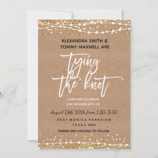 Rustic Boho Wedding Invitation Kaart (Voorkant)