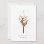 Rustic Boho Wedding Invitation Kaart (Achterkant)