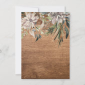 Rustic Boho Wedding Invitation met hertengeweien Kaart (Achterkant)