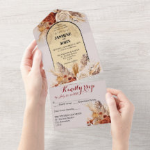 Rustic Boho Wedding Kaart