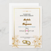 Rustic Boho Wedding Nodig Sjabloon uit Kaart (Voorkant / Achterkant)