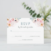 Rustic Boho Wedding Reactie RSVP Kaartje (Staand voorkant)