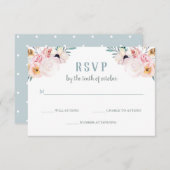 Rustic Boho Wedding Reactie RSVP Kaartje (Voorkant / Achterkant)