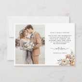 Rustic Boho Wedding Thank You Card Bedankkaart (Achterkant)