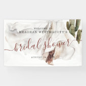 Rustic Boho Western | Bruiloft Feestelijke Begroet Spandoek (Horizontaal)