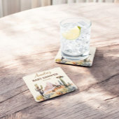 Rustic Boho Wild West Boy Baby shower Vierkante Kartonnen Onderzetter