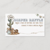 Rustic Boho Wild West Boy Shower diaper raffle Informatiekaartje (Voorkant)