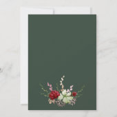 Rustic Boho Wildflower Geometric Green Baby shower Kaart (Achterkant)