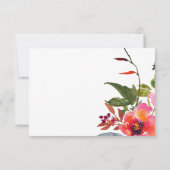 Rustic Boho Wildflower Wedding RSVP Kaartje (Achterkant)