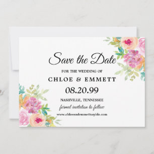 Rustic Boho Wildflower Wedding Save the Date