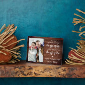 Rustic BONUS DAD Poem Custom Photo Vaderdag Fotoplaat (Zijkant)