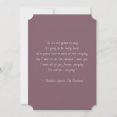 Rustic Book Lovers Print Wedding Invitation (Dos)