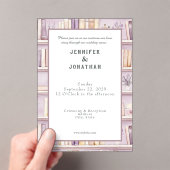 Rustic Book Lovers Print Wedding Invitation (In situ (ordinateur de poche))