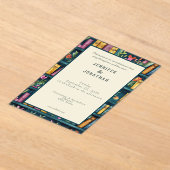 Rustic Book Lovers Print Wedding Invitation (Poser)