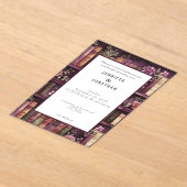 Rustic Book Lovers Print Wedding Invitation Acryl Uitnodigingen (Laagn)