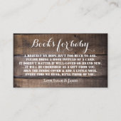 Rustic Book Request Baby shower Invitation Card (Devant)