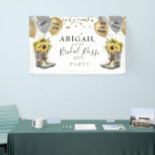 Rustic Boot Scootin' Zonnebloem Bachelorette Banne Spandoek (Beurs)