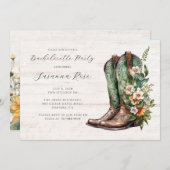 Rustic Boots Bachelorette Party Kaart (Voorkant / Achterkant)