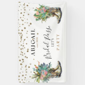 Rustic Boots Cactus Bachelorette Banner (Verticaal)