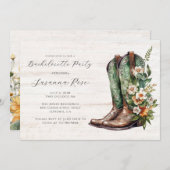 Rustic Boots vrijgezellenfeest Kaart (Voorkant / Achterkant)