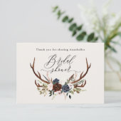 Rustic bordeaux marine bloemige bruiloftstherinner informatiekaartje (Staand voorkant)