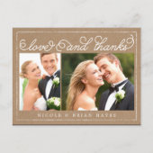Rustic Border Wedding Dank u kaart - Craft (Voorkant)