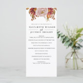 Rustic Botanical Autumn Fall Wedding Programma (Staand voorkant)