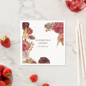 Rustic Botanical Autumn Fall Wedding Servet (Insitu)