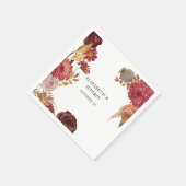 Rustic Botanical Autumn Fall Wedding Servet (Hoek)