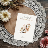 Rustic Botanical Brown Tones Branch Sympathy