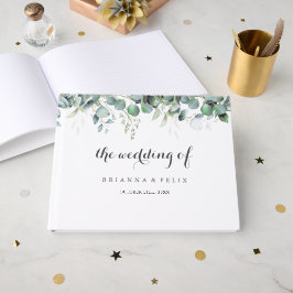 Rustic Botanical Eucalyptus Greenery Wedding Gastenboek