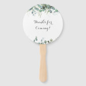 Rustic Botanical Eucalyptus Greenery Wedding Handwaaier (Achterkant)