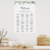 Rustic Botanical Eucalyptus Greenery Wedding  Poster (Keuken)