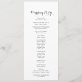 Rustic Botanical Eucalyptus Greenery Wedding Programma (Achterkant)