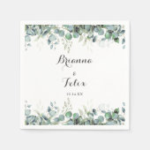 Rustic Botanical Eucalyptus Greenery Wedding Servet (Voorkant)