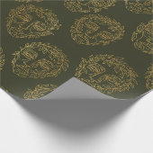 Rustic Botanical Face Line Pattern (2) Cadeaupapier (Hoek)