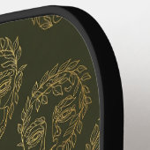 Rustic Botanical Face Line Pattern (2) Pickleball Paddle (Links Detail)