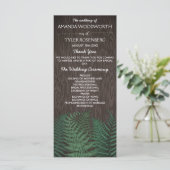 Rustic Botanical Fern Woodland Programmes de maria (Debout devant)