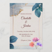 Rustic Botanical Wedding Invitation (Devant)