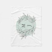 Rustic Bough Wreath Monogrammed Blanket Fleece Deken (Voorkant)