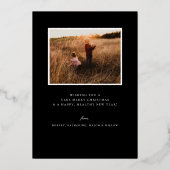 Rustic Boughs Gold Joy Carte photo de vacances (Verso)