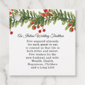 Rustic Boughs of Holly Winter Kerstbruilding Bedankjes Labels (Voorkant)