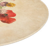 Rustic Bouquet Red Poppies Wilde Bloemen Snijplank (Hoek)