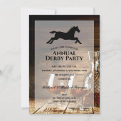 Rustic Bourbon Derby Horse Racing Party Invitation (Devant)