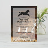 Rustic Bourbon Derby Horse Racing Party Invitation (Debout devant)