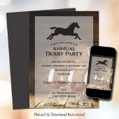 Rustic Bourbon Derby Party Kaart