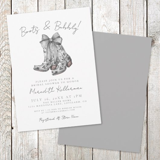 Rustic Bow Country Vrijgezellenfeest Kaart