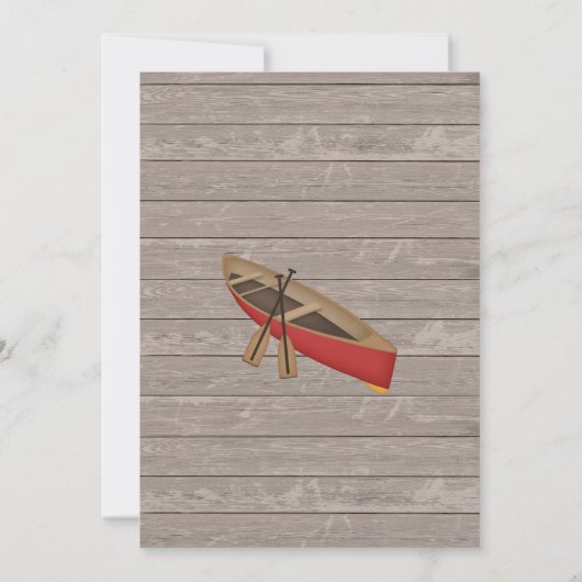 Rustic Boy Fishing Invitation d'anniversaire (Dos)