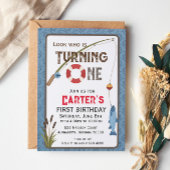 Rustic Boy Fishing Invitation d'anniversaire